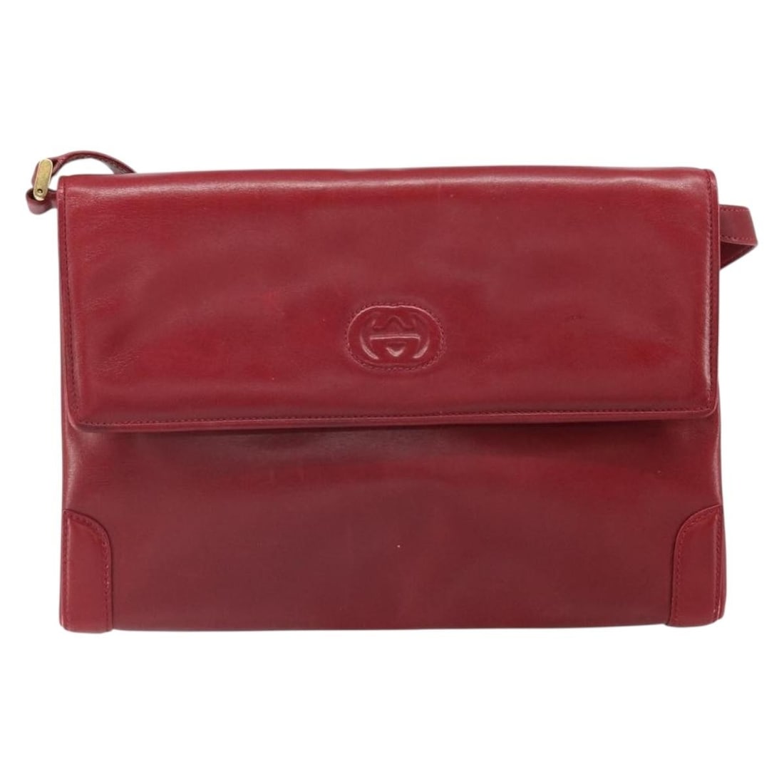 Red Leather Gucci Shoulder Bag Vintage Model 27cm by 19cm by 3cm (1 of 18)