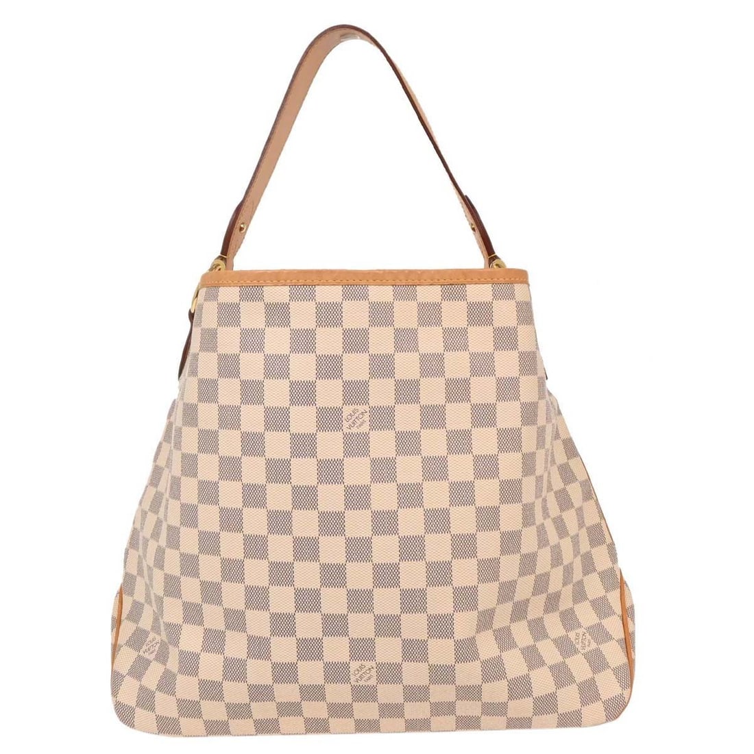 Louis Vuitton Damier Canvas Delightful NM White Tote Bag: Louis Vuitton Damier Canvas Delightful NM White Tote Bag Louis Vuitton Delightful NM handbag crafted from durable Damier canvas in white, designed for women. This pre-owned bag is in very good conditi
