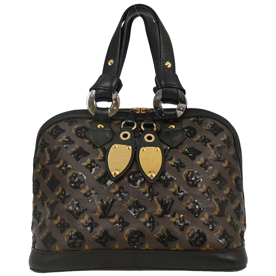 Louis Vuitton Monogram Eclipse Alma Handbag M40246 Brown Black: Louis Vuitton Monogram Eclipse Alma Handbag M40246 Brown Black The Louis Vuitton Black Monogram Eclipse Alma Handbag combines luxury with functionality, making it an ideal choice for casual occasions.