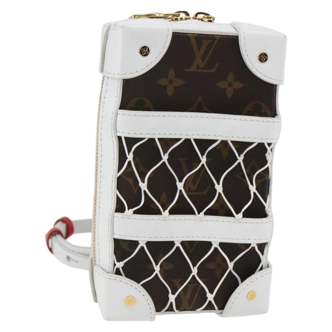NBA Collaboration Monogram Canvas Soft Trunk Phone Box Shoulder Bag by Louis Vuitton: NBA Collaboration Monogram Canvas Soft Trunk Phone Box Shoulder Bag by Louis Vuitton This Louis Vuitton Monogram NBA Soft Trunk Phone Box Bag features the classic monogram canvas in white, designed as