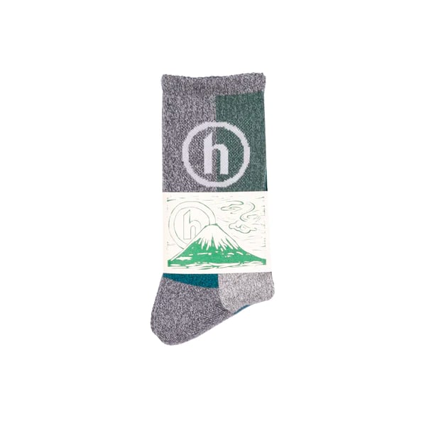 Grey and Blue Patchwork Design Low Cut Socks: Grey and Blue Patchwork Design Low Cut Socks These authentic Hidden Patchwork socks feature a stylish grey and blue color combination. The socks are un-used and in unworn condition, making them a grea