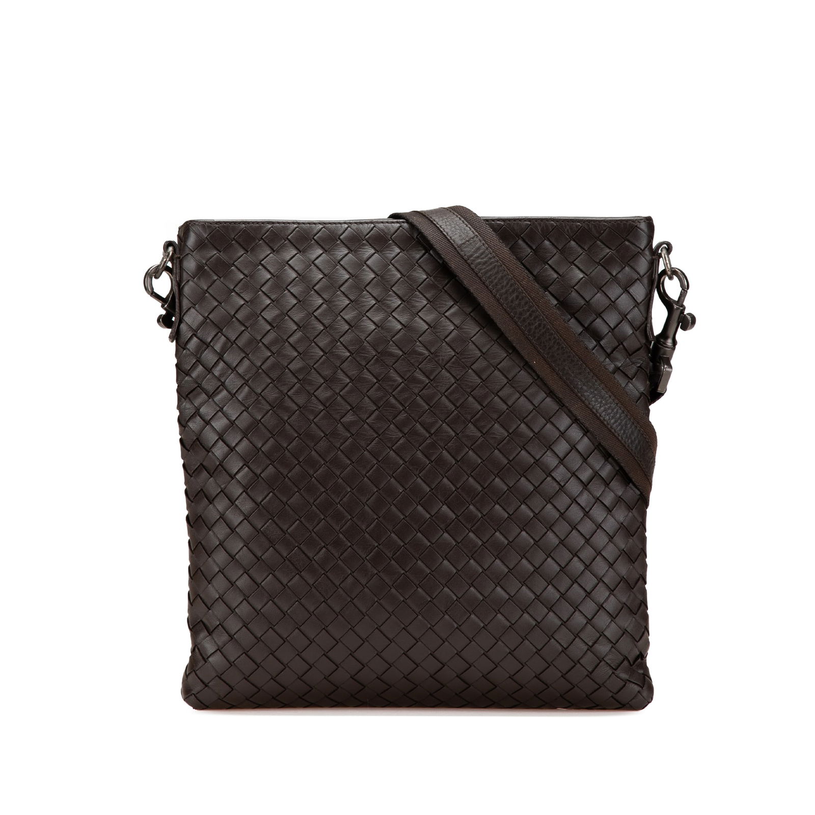 Bottega Veneta Nappa Intrecciato Brown Leather Crossbody Bag (1 of 13)