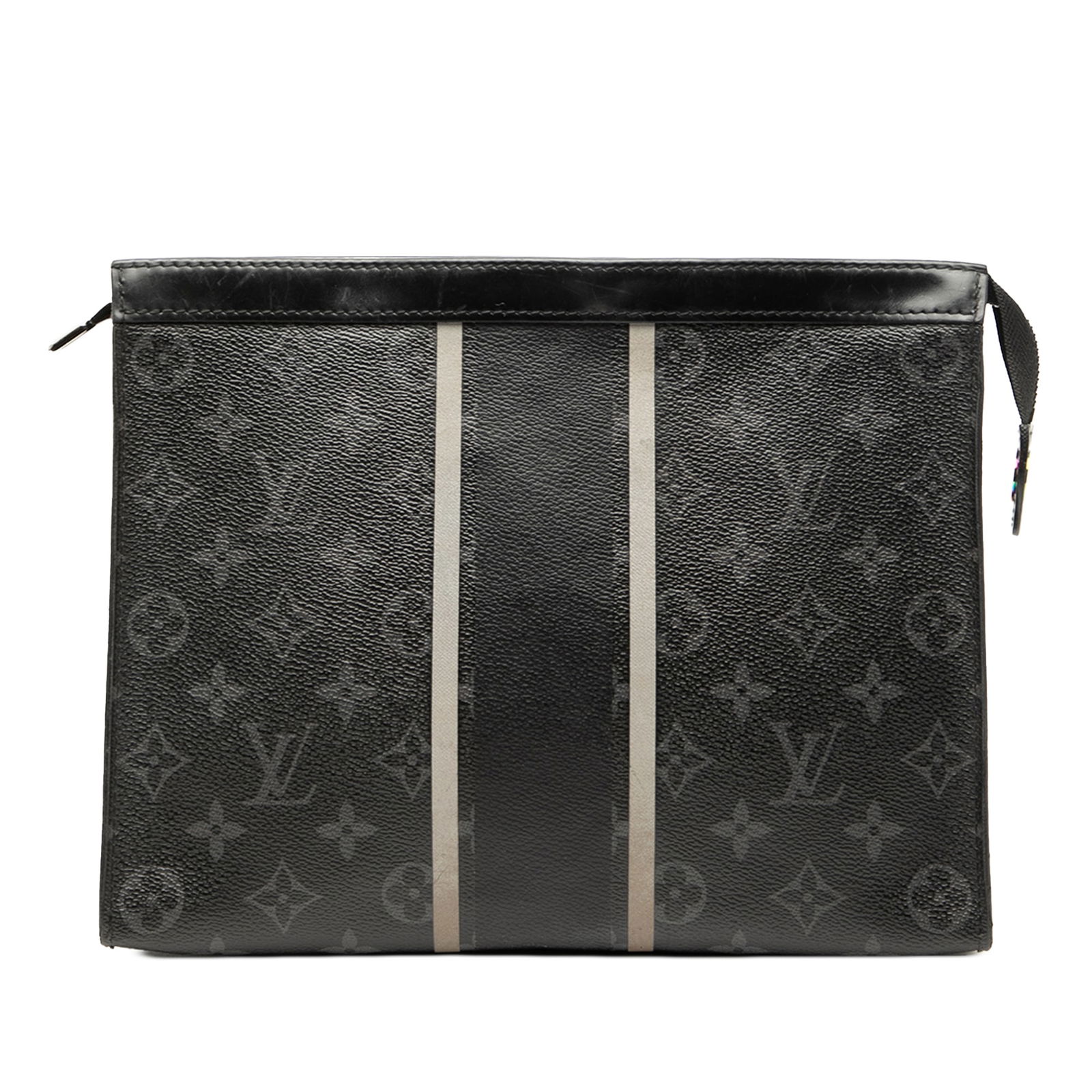 Louis Vuitton Fujiwara Eclipse Flash Pochette Voyage MM Black Canvas Clutch (1 of 7)