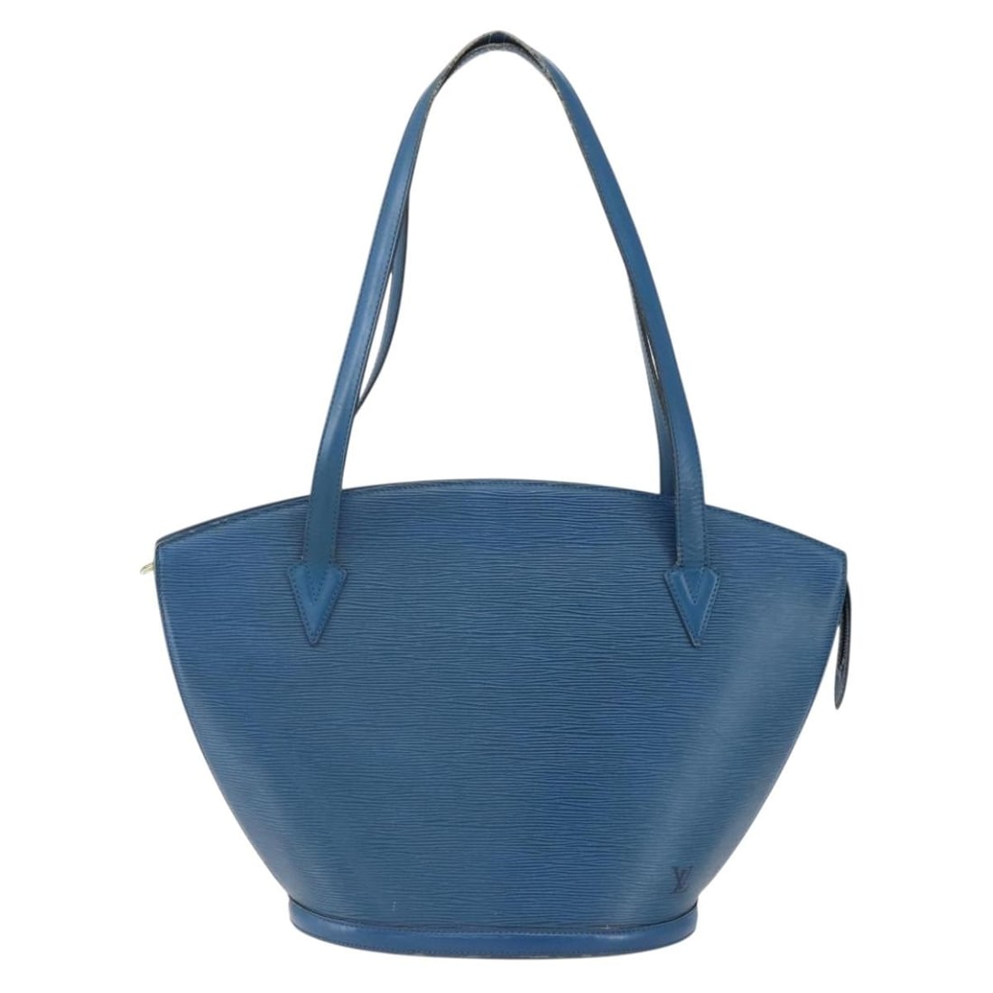 Louis Vuitton Saint Jacques Blue Leather Shoulder Bag 44cm x 30cm x 17cm: Louis Vuitton Saint Jacques Blue Leather Shoulder Bag 44cm x 30cm x 17cm Louis Vuitton Saint Jacques handbag crafted from blue Epi leather designed for women. This spacious handbag features multiple p