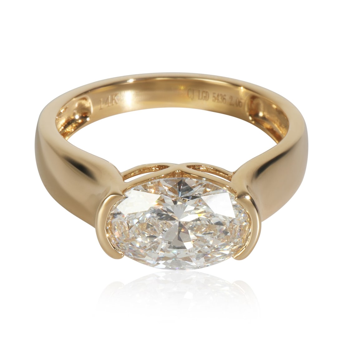 2.08 ctw 14K Yellow Gold Lab-Grown Diamond Engagement Ring (1 of 7)