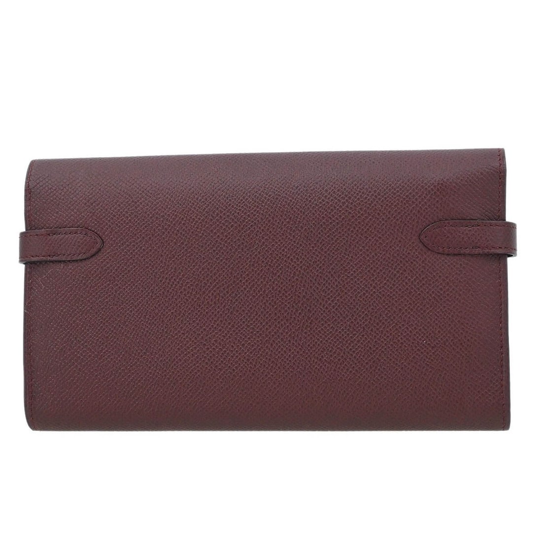 Bordeaux Epsom Leather Zip-Around Wallet by Hermes Kelly Collection - 2