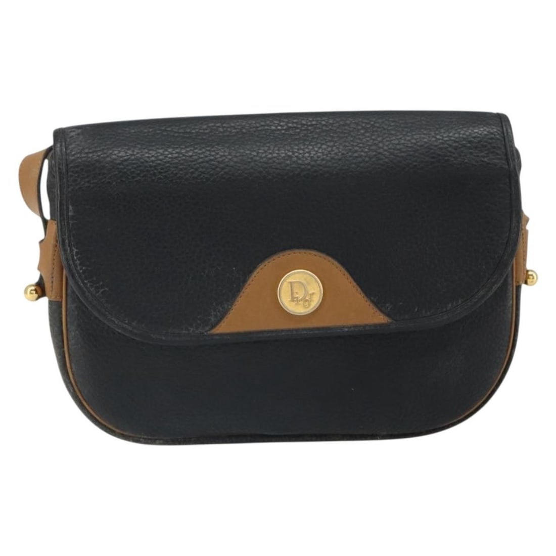 Christian Dior Black Leather Vintage Shoulder Bag France: Christian Dior Black Leather Vintage Shoulder Bag France This Christian Dior vintage shoulder bag is crafted from black leather and designed for women. The bag features a classic silhouette with a sho