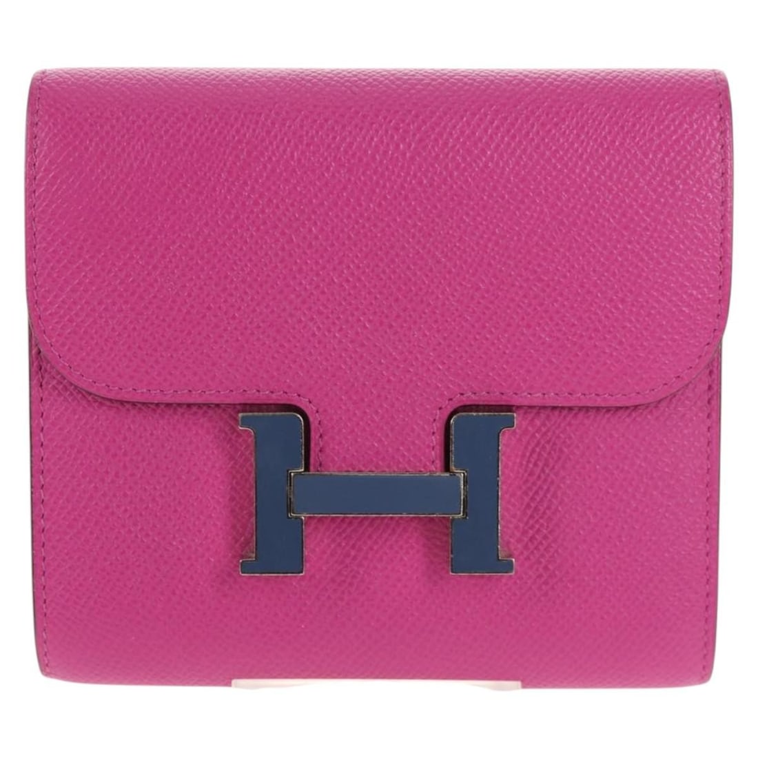 Purple Leather Hermes Constance Slim Wallet for Women: Purple Leather Hermes Constance Slim Wallet for Women This Hermes Constance Slim Wallet in purple leather is designed for women. It features a compact, elegant design crafted from durable Epsom leathe