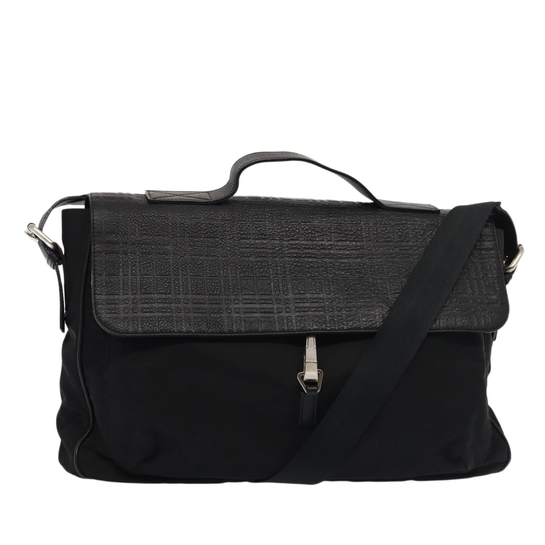 Black Nylon Burberry Unisex Vintage Shoulder Bag Italy (1 of 18)