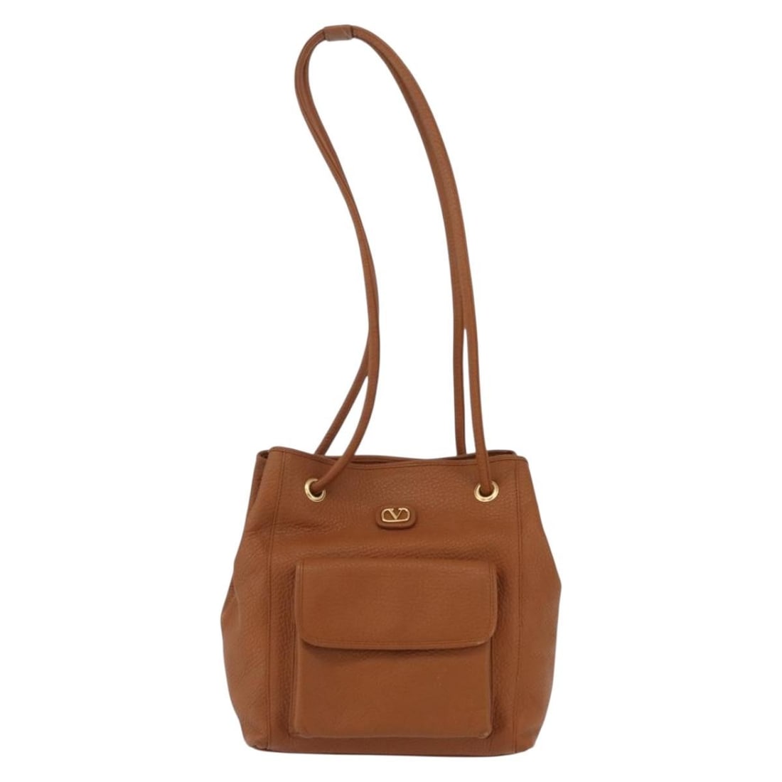 Valentino Garavani Brown Leather Vintage Shoulder Bag 25x27x10cm (1 of 18)