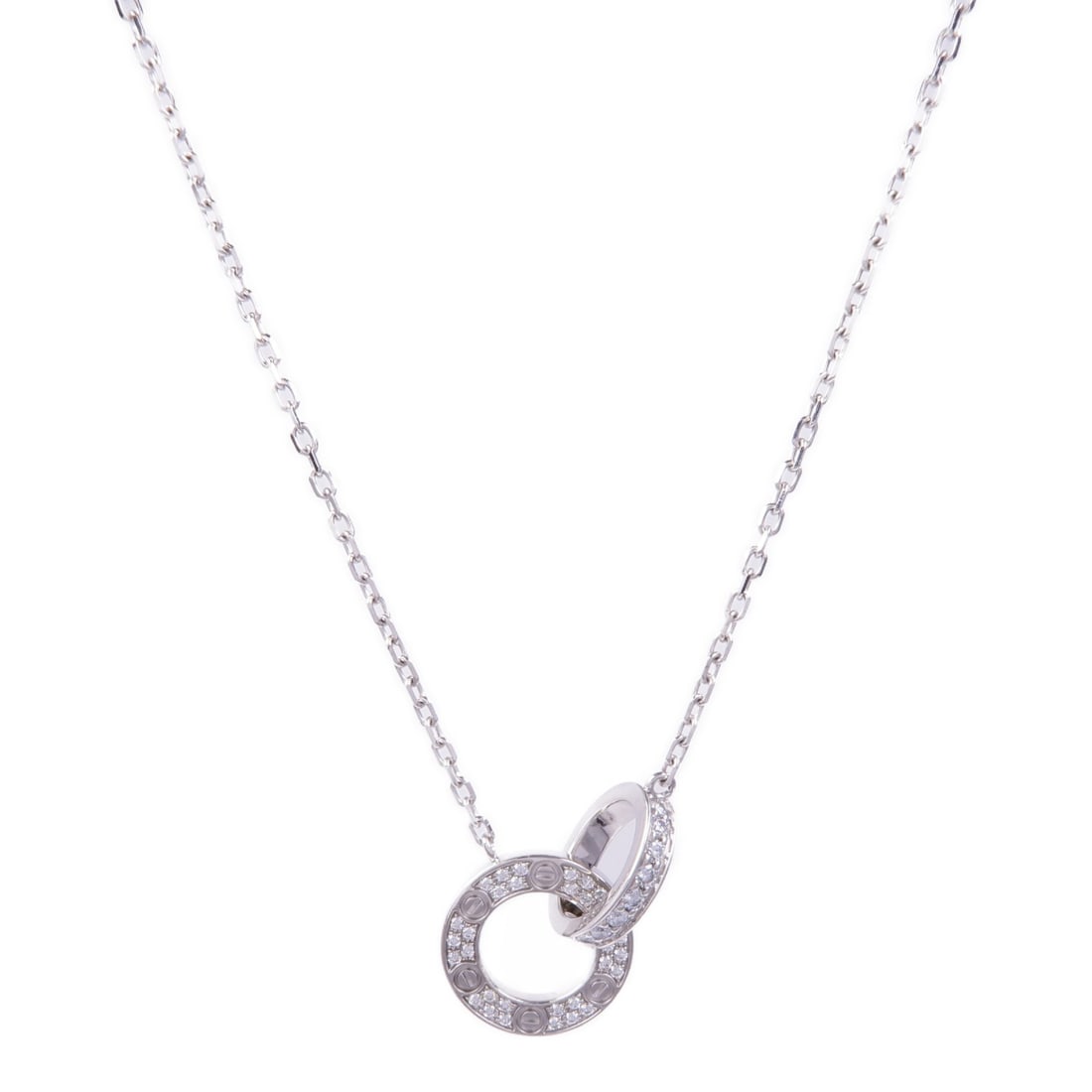 Cartier Love Necklace 18K White Gold Diamond B7216300 (1 of 7)