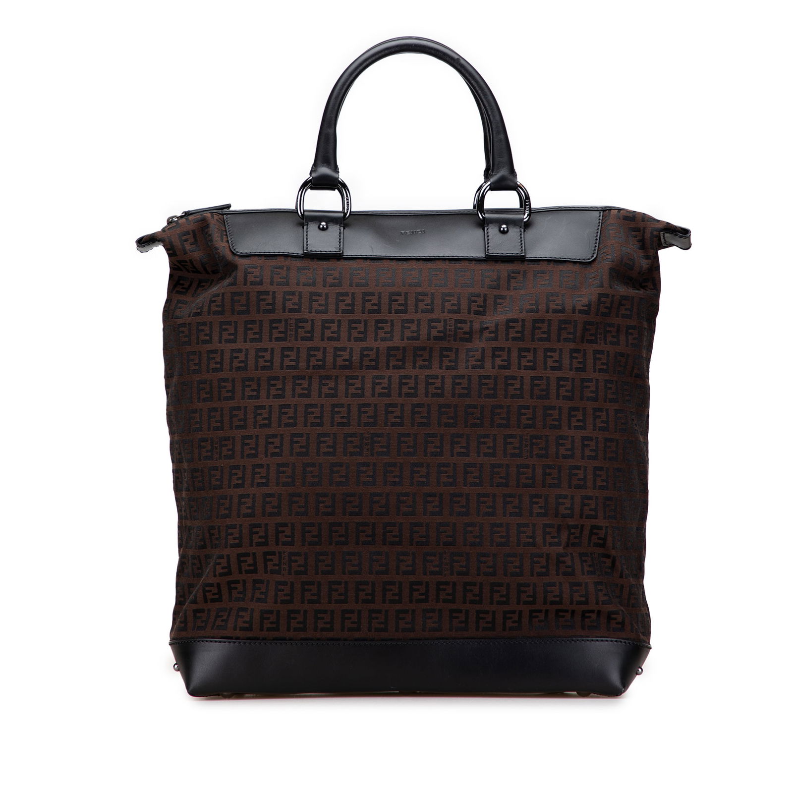 Fendi Zucchino Canvas Tote Bag with Leather Trim (1 of 11)