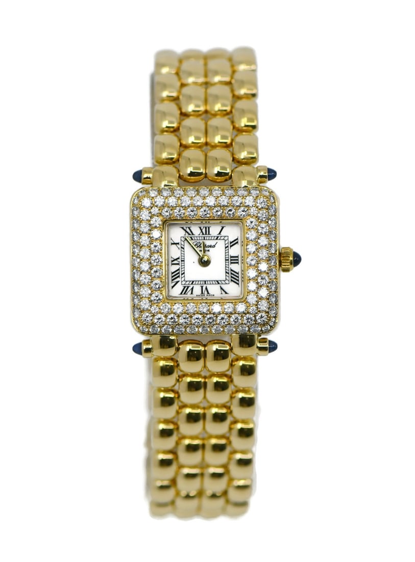 Chopard Happy Sport 18K Yellow Gold Diamond Watch Ref 10/6115 (1 of 5)