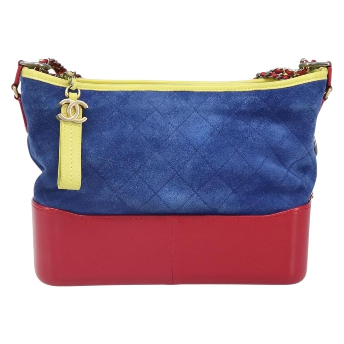 Gabrielle Hobo Multicolor Suede Shoulder Bag by Chanel: Gabrielle Hobo Multicolor Suede Shoulder Bag by Chanel This Chanel Gabrielle Hobo bag features a quilted suede exterior in a multicolored design. Designed for women, it offers a spacious interior and