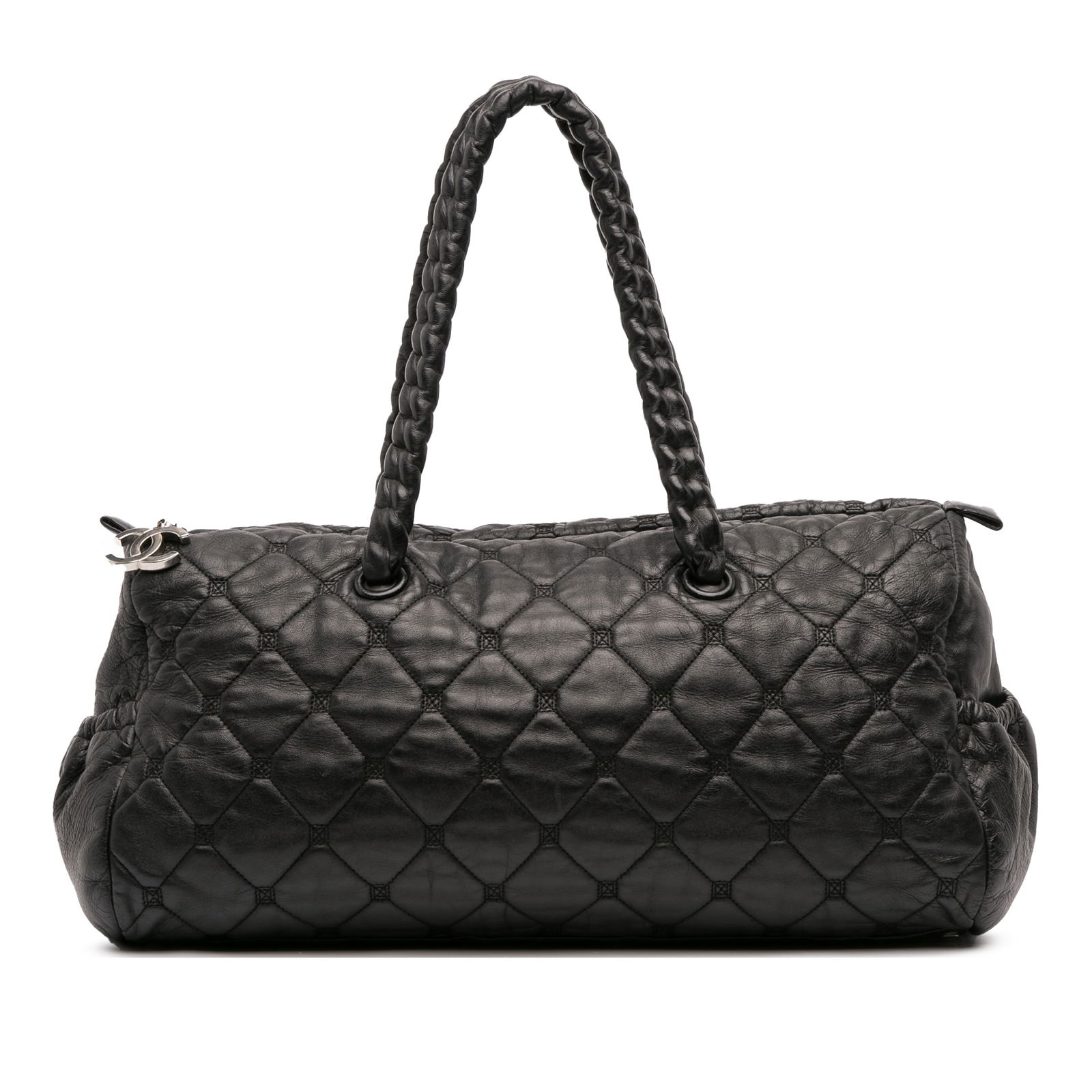Chanel Black Quilted Lambskin Hidden Chain Bowler Bag (1 of 10)
