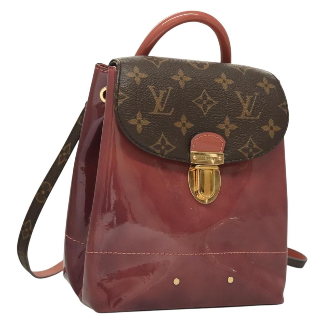 Louis Vuitton Hot Springs Pink Patent Leather Backpack with Monogram Canvas (1 of 18)