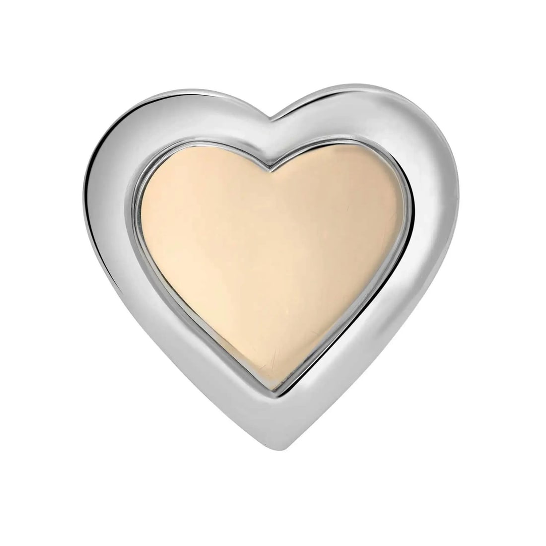 Tiffany & Co Vintage Double Heart Brooch 925 Sterling Silver 18K Gold Signed: Tiffany & Co Vintage Double Heart Brooch 925 Sterling Silver 18K Gold Signed This exquisite Tiffany & Co. Vintage Double Heart Pin Brooch beautifully combines elegance and sentiment. The outer heart i