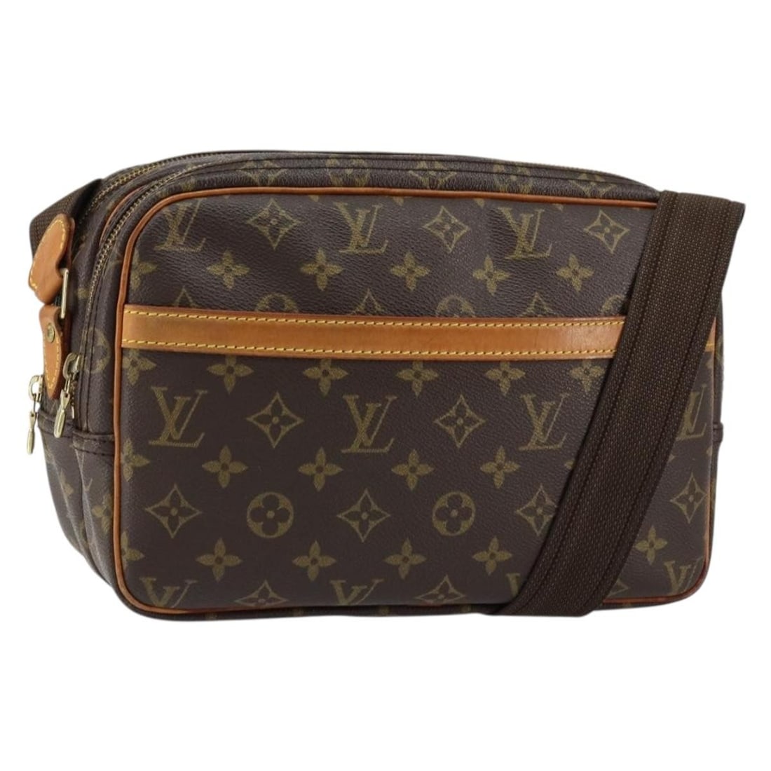 Louis Vuitton Monogram Canvas Reporter Shoulder Bag Brown Unisex: Louis Vuitton Monogram Canvas Reporter Shoulder Bag Brown Unisex This Louis Vuitton Reporter Bag features the iconic Monogram canvas and is designed for unisex use. The bag is pre-owned and in good co