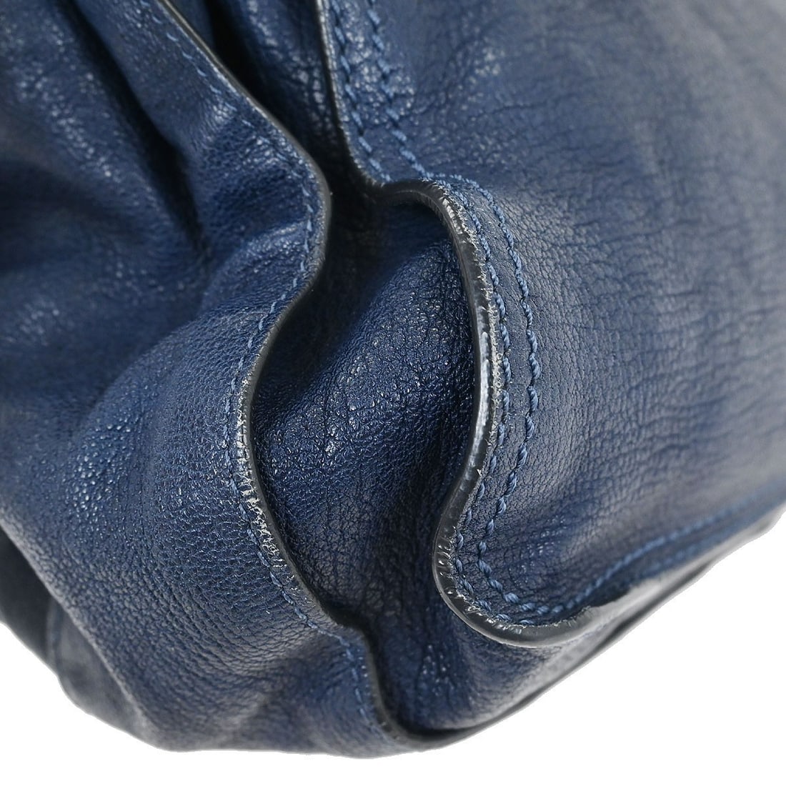 Navy Leather Fynn Handbag by Chloe 29cm by 20cm by 13cm - 7