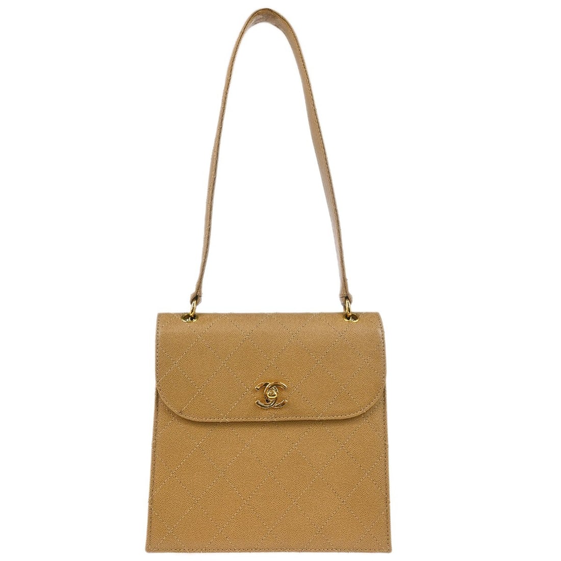 Chanel Beige Caviar Skin Small Shoulder Bag (1 of 10)