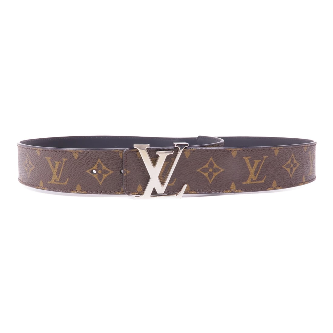 Louis Vuitton Monogram Brown Belt Silver Hardware 90cm M9821 (1 of 8)