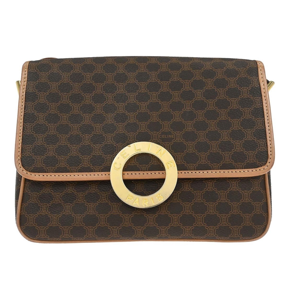 Celine Macadam Medium Shoulder Bag in Brown PVC and Leather (1 of 10)