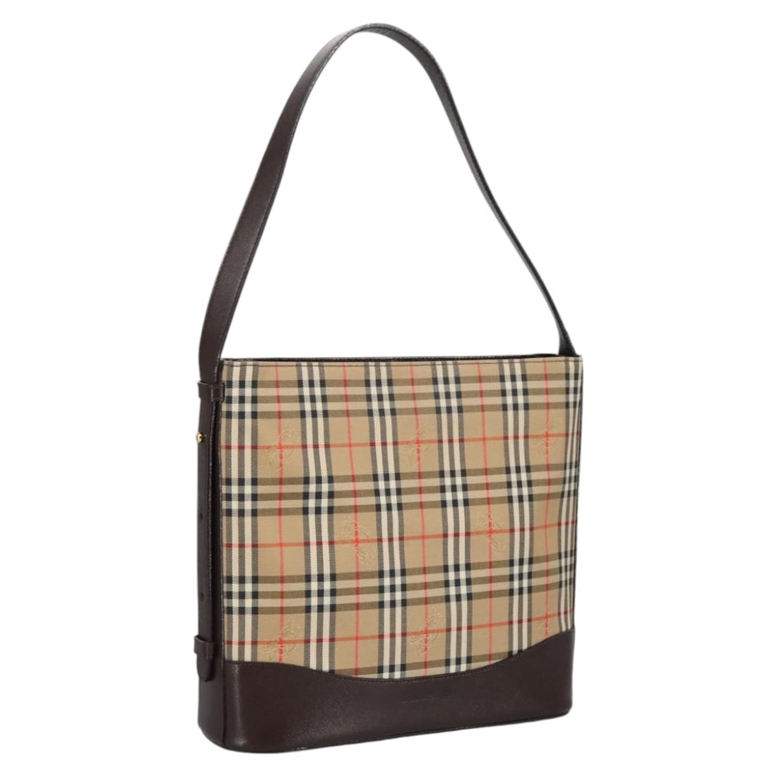 Burberry Canvas Nova Check Shoulder Purse Beige 26cm by 24cm by 8cm: Burberry Canvas Nova Check Shoulder Purse Beige 26cm by 24cm by 8cm This Burberry shoulder bag for women features the iconic Nova Check canvas in beige. It has a structured silhouette with a shoulder