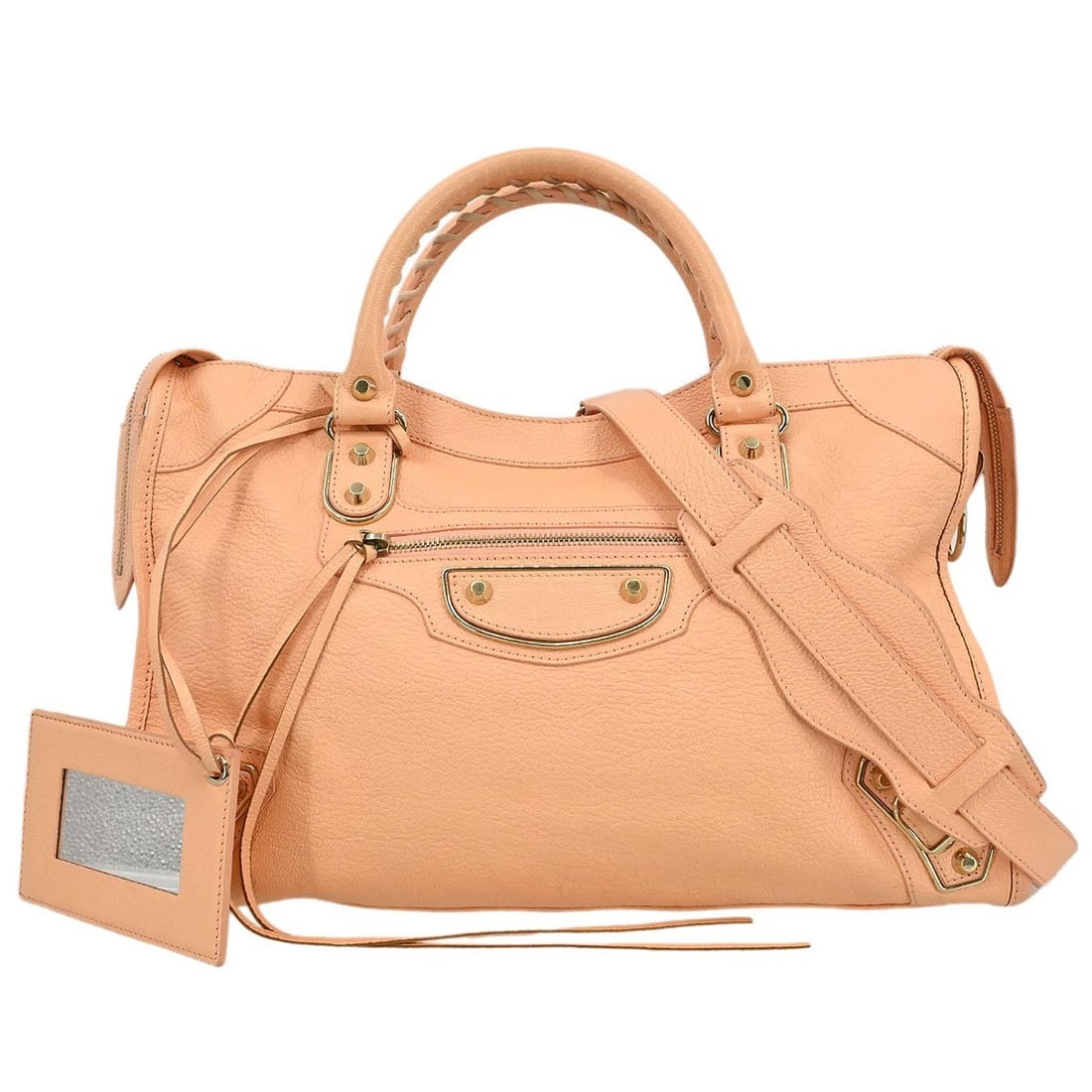 Balenciaga Classic City Metallic Edge Large Pink Leather Top Handle Bag 115748.5760.F.002123: Balenciaga Classic City Metallic Edge Large Pink Leather Top Handle Bag 115748.5760.F.002123 This Balenciaga Pink Metallic Edge Classic City handbag features a large size and is crafted from pink leat