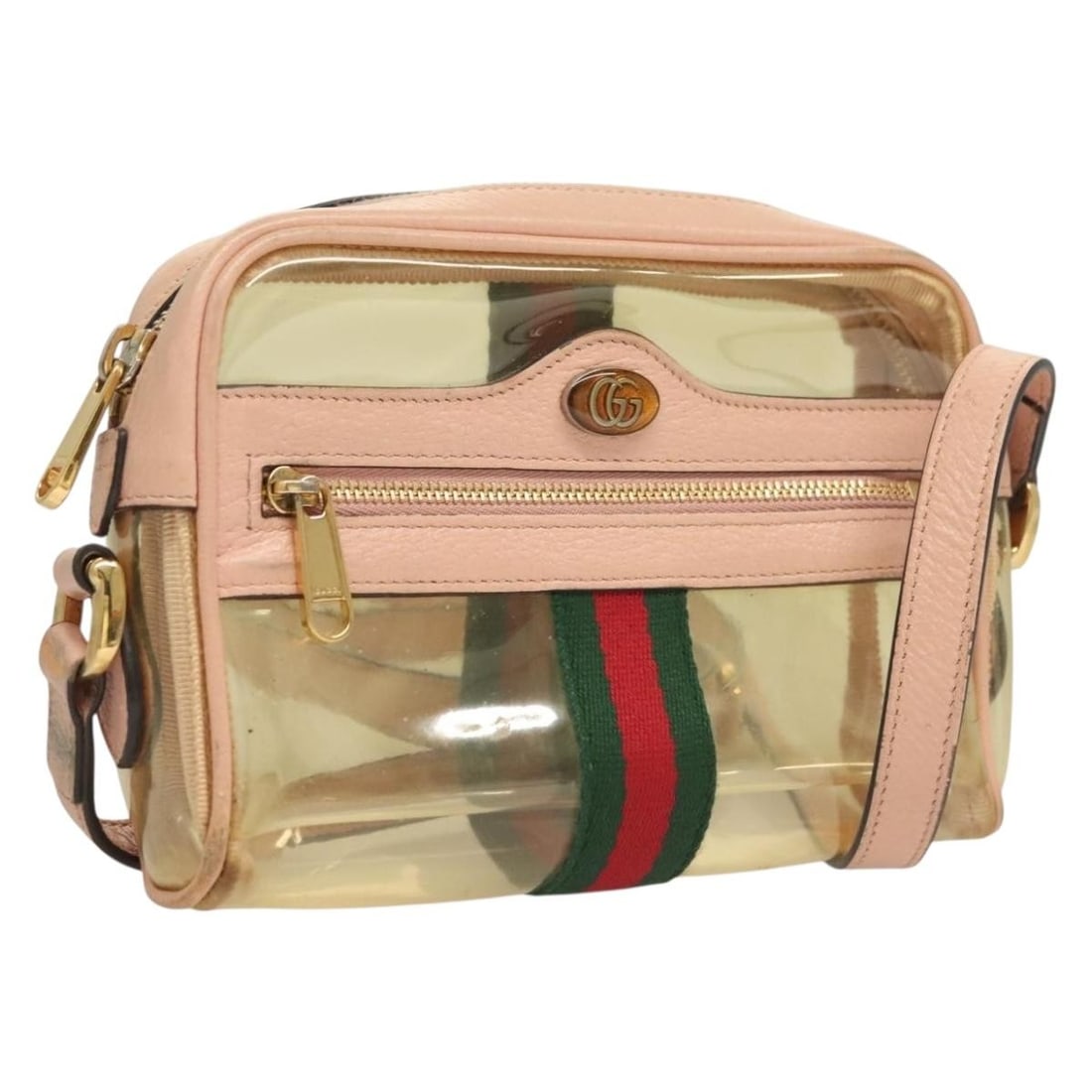 Gucci Ophidia Transparent PVC Shoulder Bag 18cm x 11cm x 5cm: Gucci Ophidia Transparent PVC Shoulder Bag 18cm x 11cm x 5cm The Gucci Ophidia Shoulder Bag features a transparent plastic exterior with a classic shoulder bag design. Designed for women, it is crafte