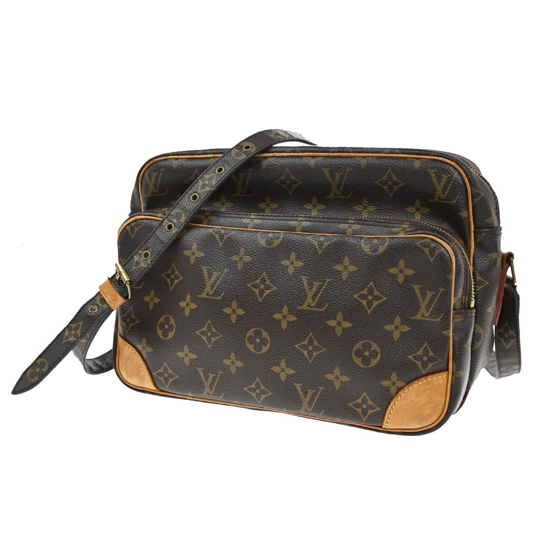 Louis Vuitton Monogram Canvas Nil Shoulder Messenger Bag: Louis Vuitton Monogram Canvas Nil Shoulder Messenger Bag This Louis Vuitton Nil Messenger Bag is designed for women and crafted from the brand's signature monogram canvas in brown. The bag features a
