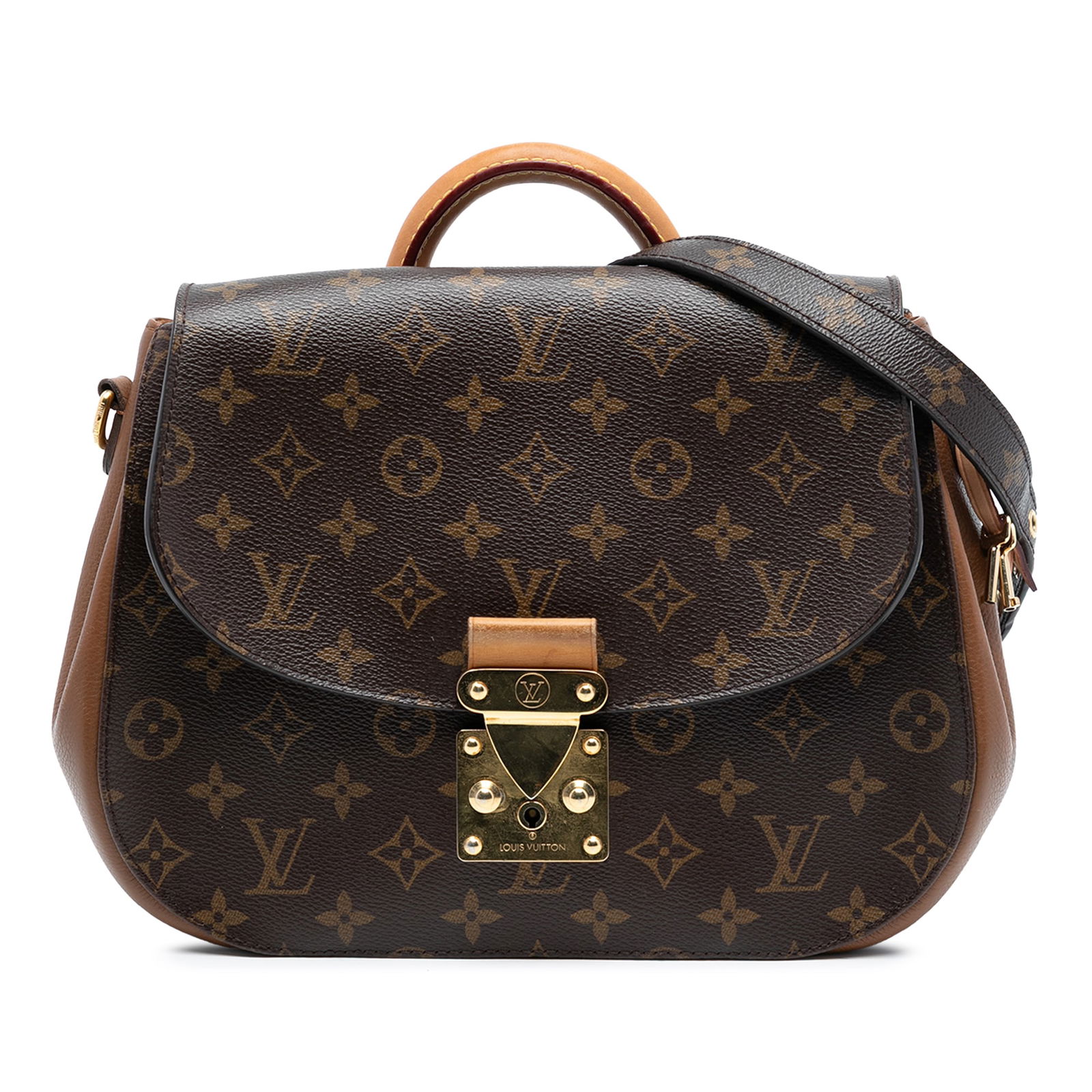 Louis Vuitton Eden MM Monogram Canvas Shoulder Bag with Vachetta Handle: Louis Vuitton Eden MM Monogram Canvas Shoulder Bag with Vachetta Handle This Louis Vuitton Monogram Eden MM features a monogram canvas and leather body with a rolled vachetta leather top handle and an