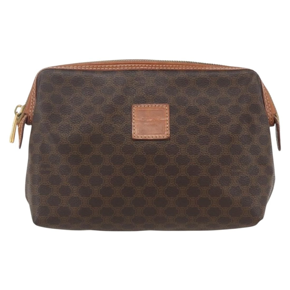Brown Macadam Canvas Vintage Toiletry Bag by Celine (1 of 17)