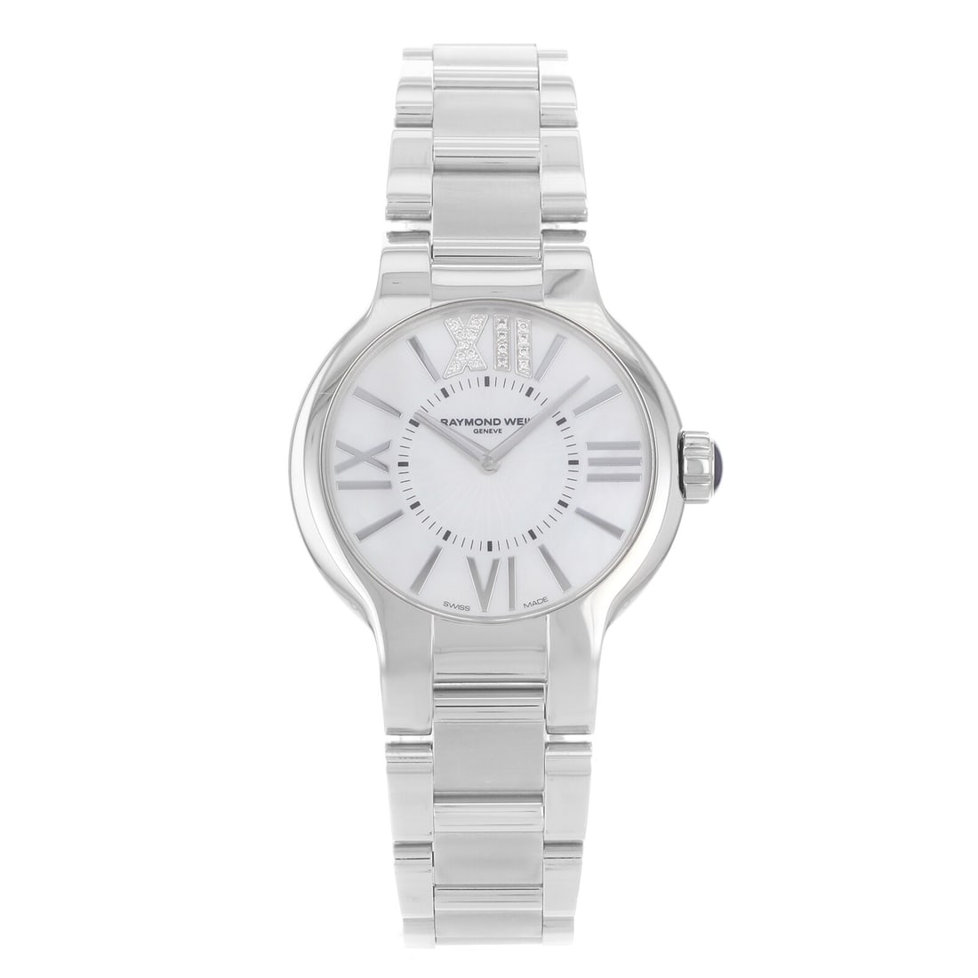 Raymond Weil Noemia 5932-ST-00917 Ladies Quartz Watch with Diamonds: Raymond Weil Noemia 5932-ST-00917 Ladies Quartz Watch with Diamonds The Raymond Weil Noemia 5932-ST-00917 is an elegant ladies' wristwatch, designed to complement any dress occasion. This exquisite ti
