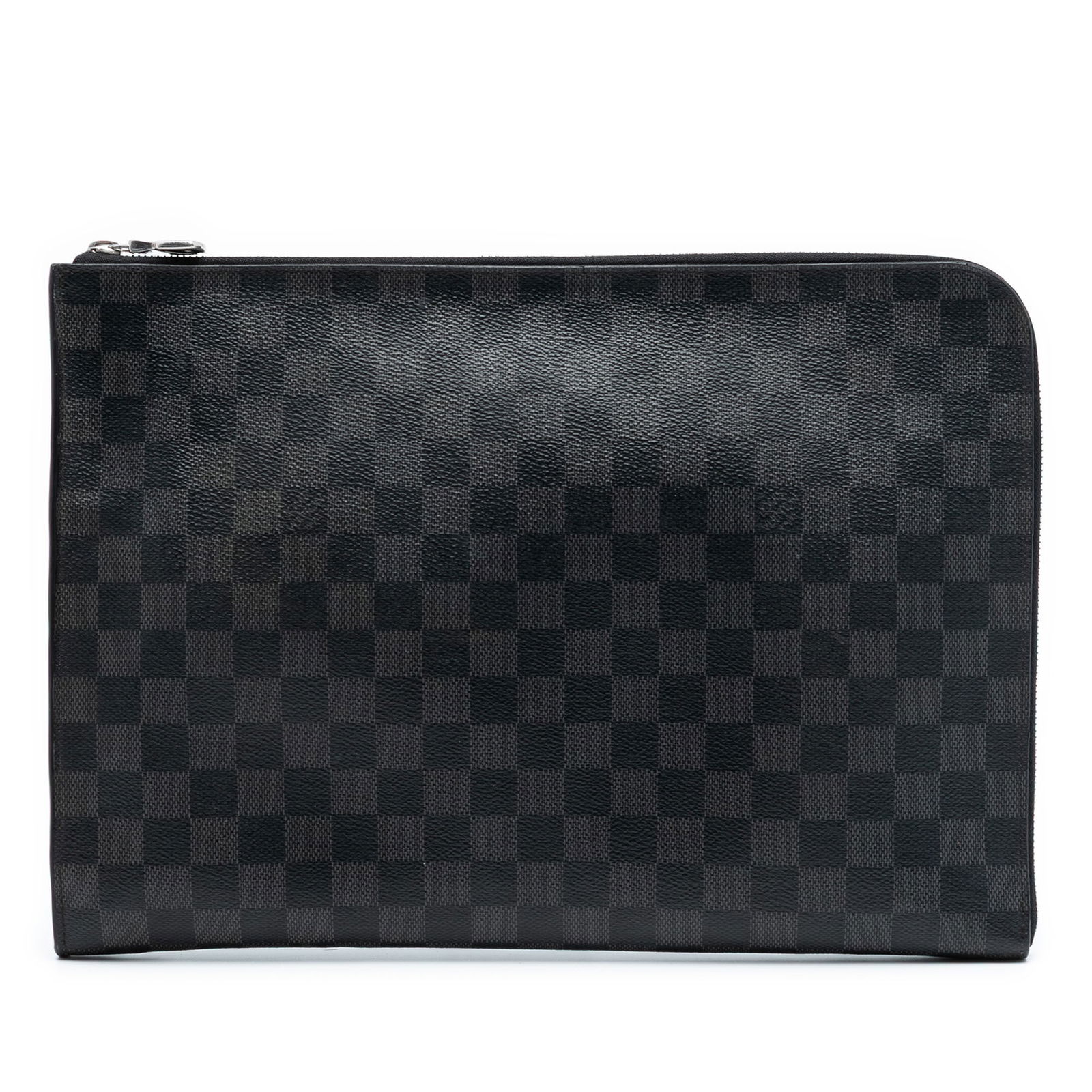 Louis Vuitton black Damier Graphite canvas Pochette Jour GM clutch bag (1 of 8)