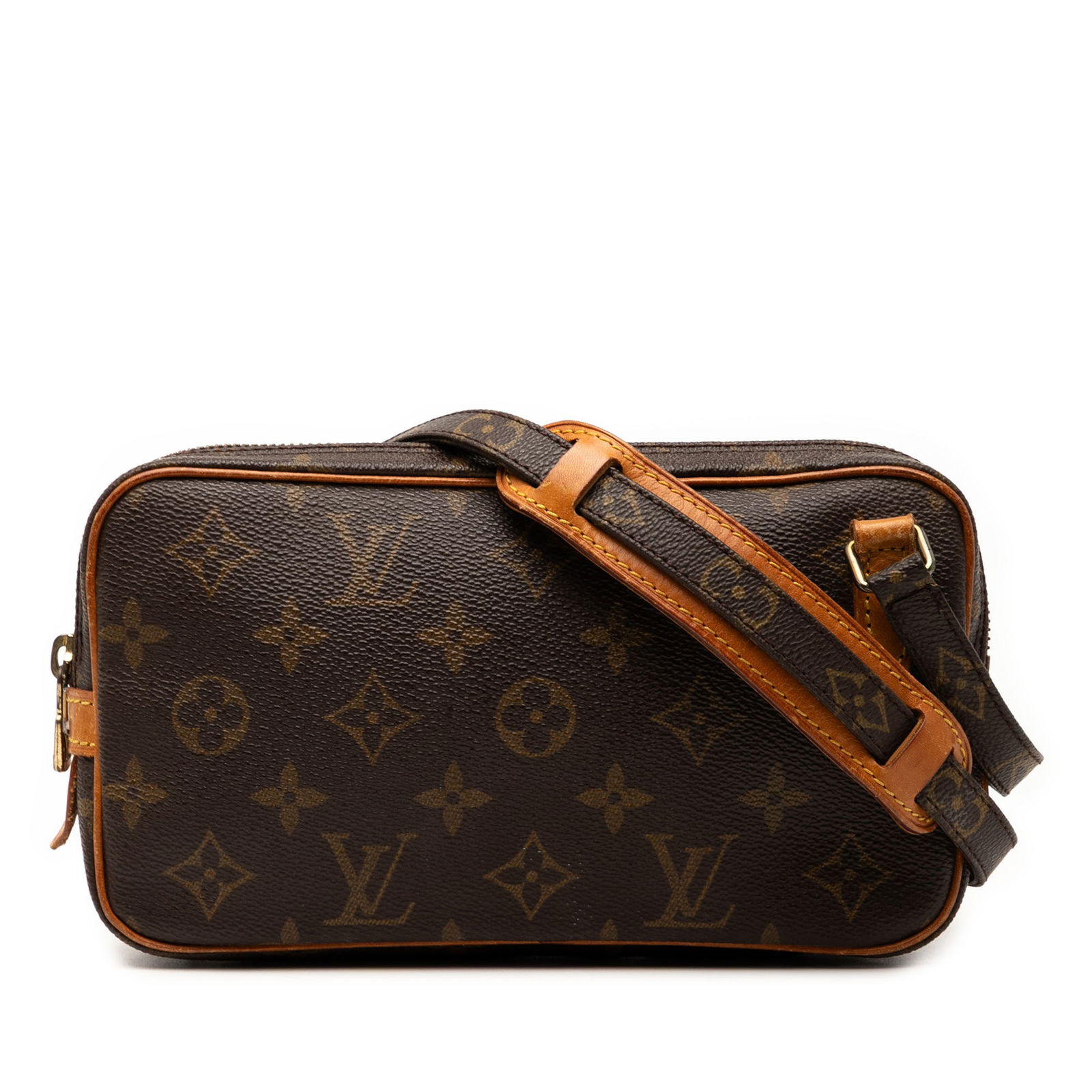 Louis Vuitton Monogram Pochette Marly Bandouliere Shoulder Bag with Vachetta Trim (1 of 7)