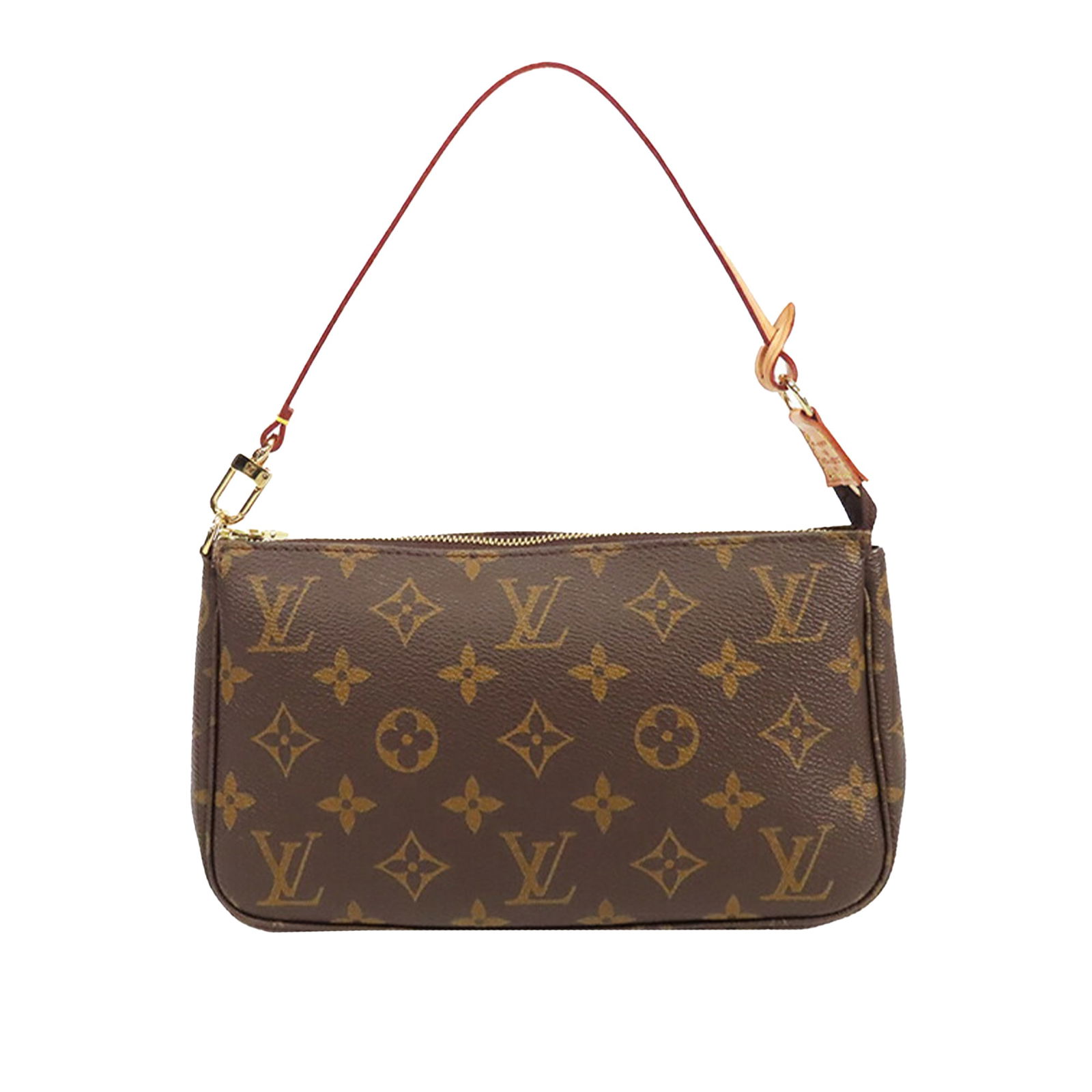 Monogram Canvas Pochette Accessoires Bag by Louis Vuitton: Monogram Canvas Pochette Accessoires Bag by Louis Vuitton The Louis Vuitton Monogram Pochette Accessoires features the iconic monogram canvas body complemented by a flat vachetta leather handle and a