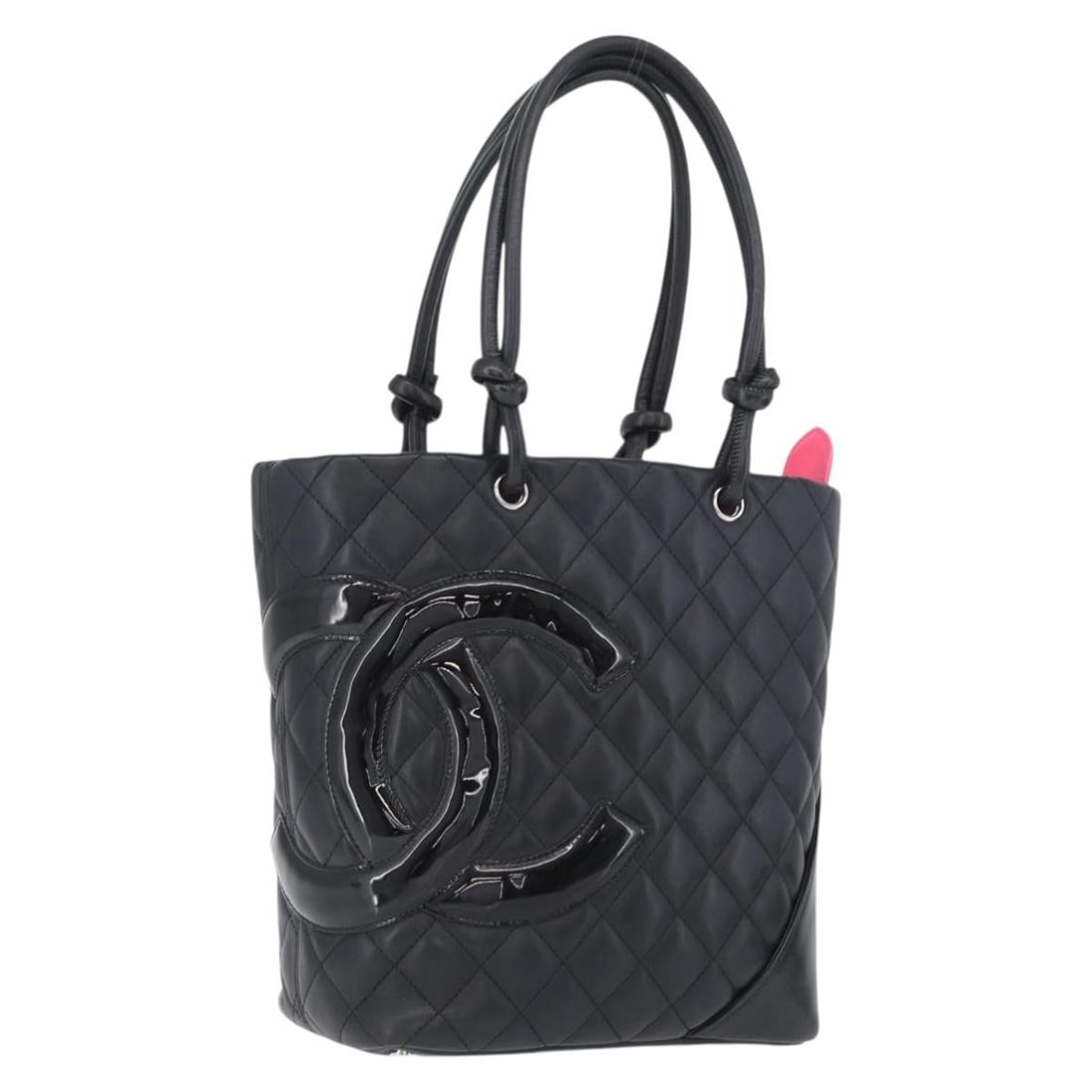 Chanel Cambon Line Black Leather Handbag with Silver CC Hardware (1 of 18)