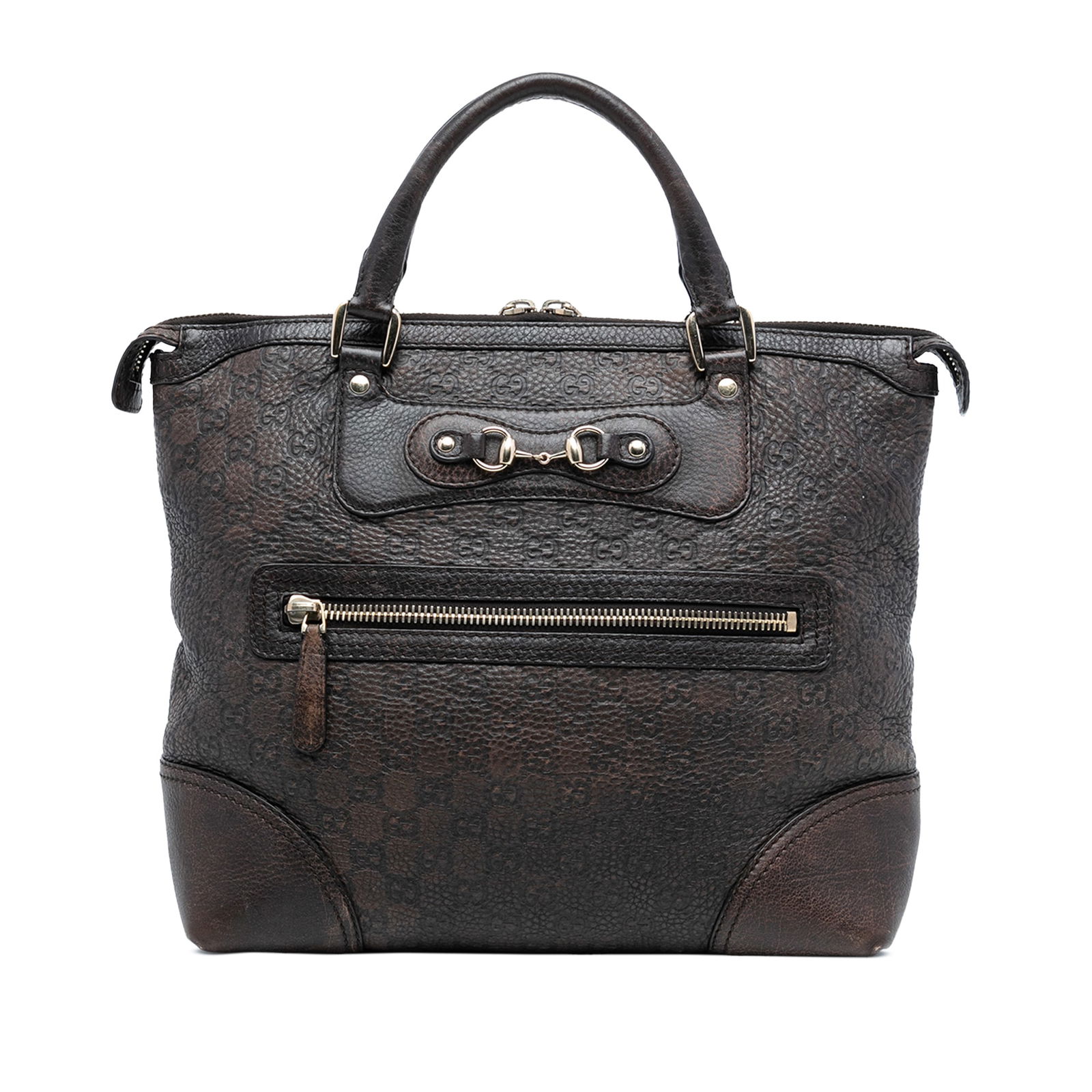 Gucci Guccissima Catherine Brown Embossed Leather Tote Bag (1 of 7)