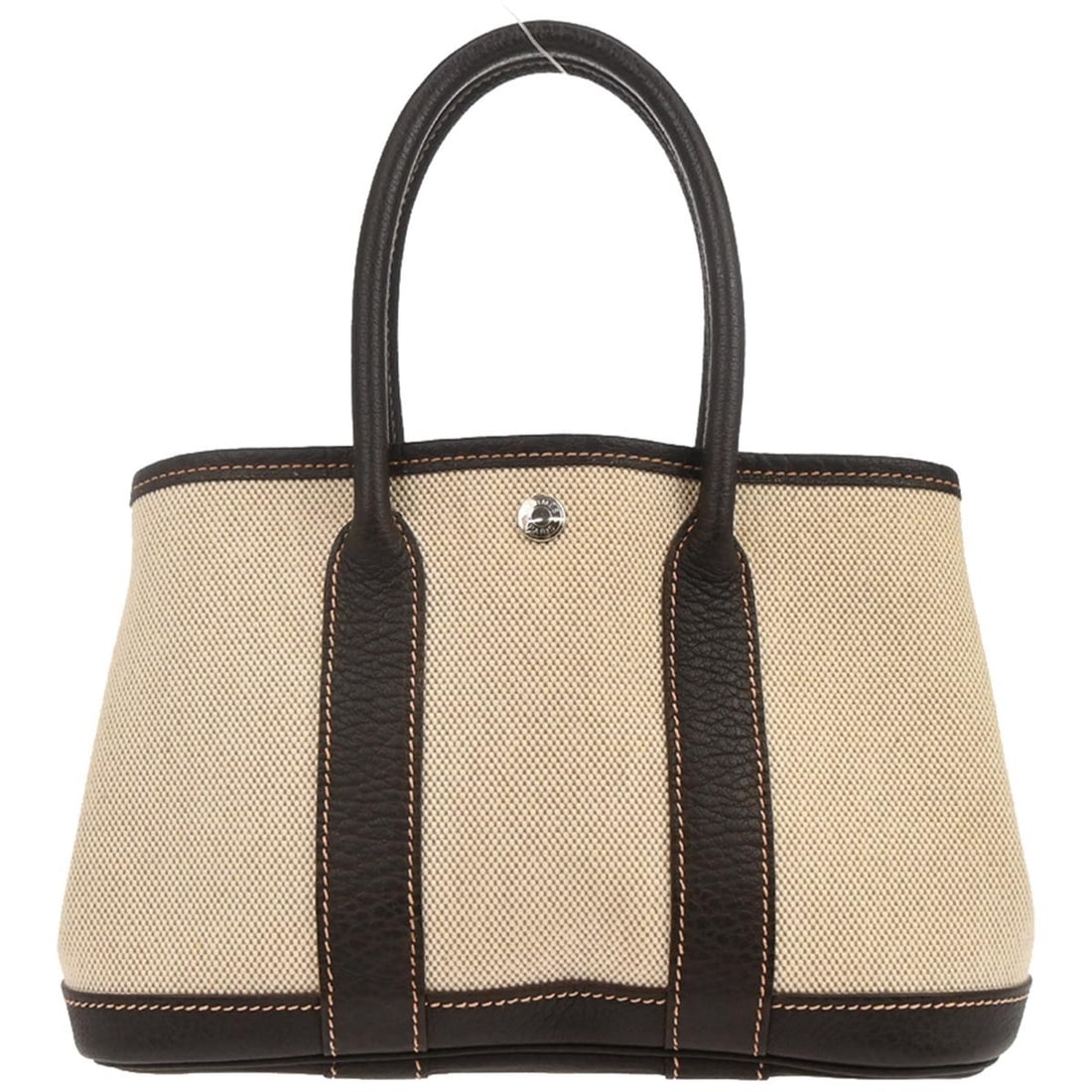 Hermes Garden Party Small Tote in Natural Havane Canvas and Leather (1 of 10)