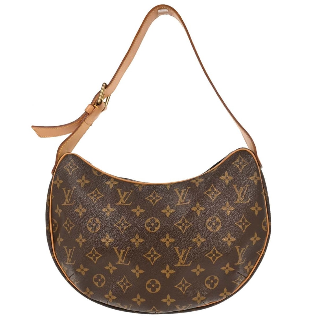 Monogram Canvas Croissant MM Shoulder Bag by Louis Vuitton: Monogram Canvas Croissant MM Shoulder Bag by Louis Vuitton This pre-owned Louis Vuitton Croissant MM handbag features the iconic Monogram canvas in brown and is designed for women. The bag shows some