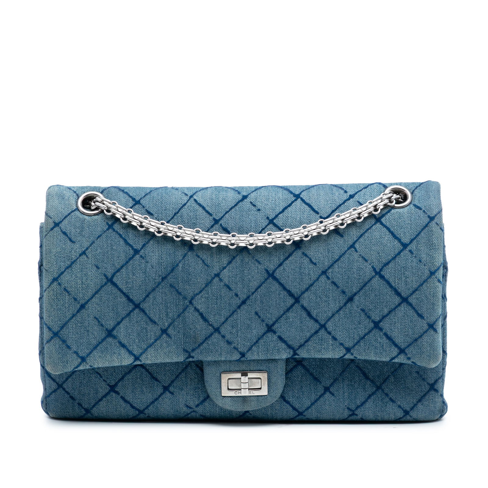 Blue Denim Double Flap Shoulder Bag Chanel Reissue 2.55 226 (1 of 7)