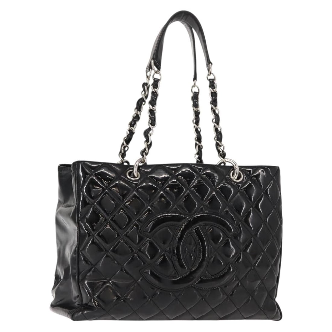 Chanel Patent Leather Grand Shopping Tote Black 33cm x 22cm x 13cm (1 of 18)