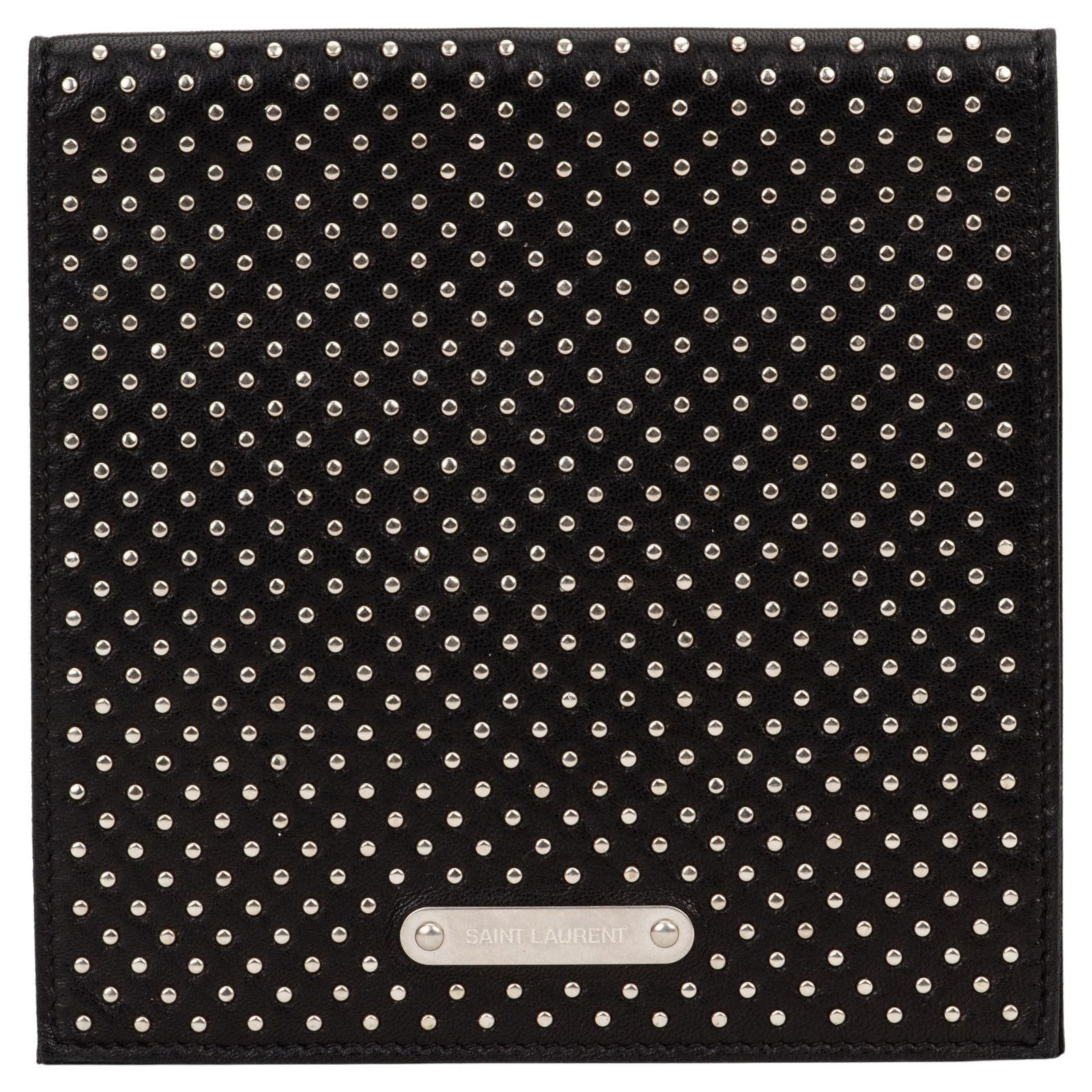 Yves Saint Laurent Black Studded Leather Passport Cover (1 of 6)