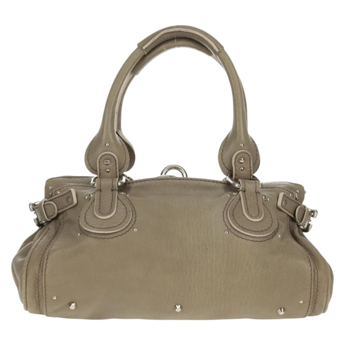 Chloe Paddington Gray Gold Silver Leather Handbag with Dust Bag - 3