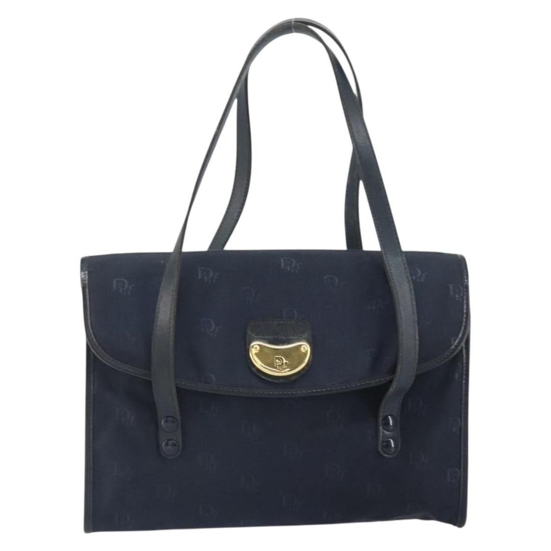 Christian Dior Honeycomb Canvas Leather Shoulder Bag Navy 25cm: Christian Dior Honeycomb Canvas Leather Shoulder Bag Navy 25cm This Christian Dior vintage handbag features a navy canvas body with leather accents, showcasing a honeycomb pattern. Designed for women,