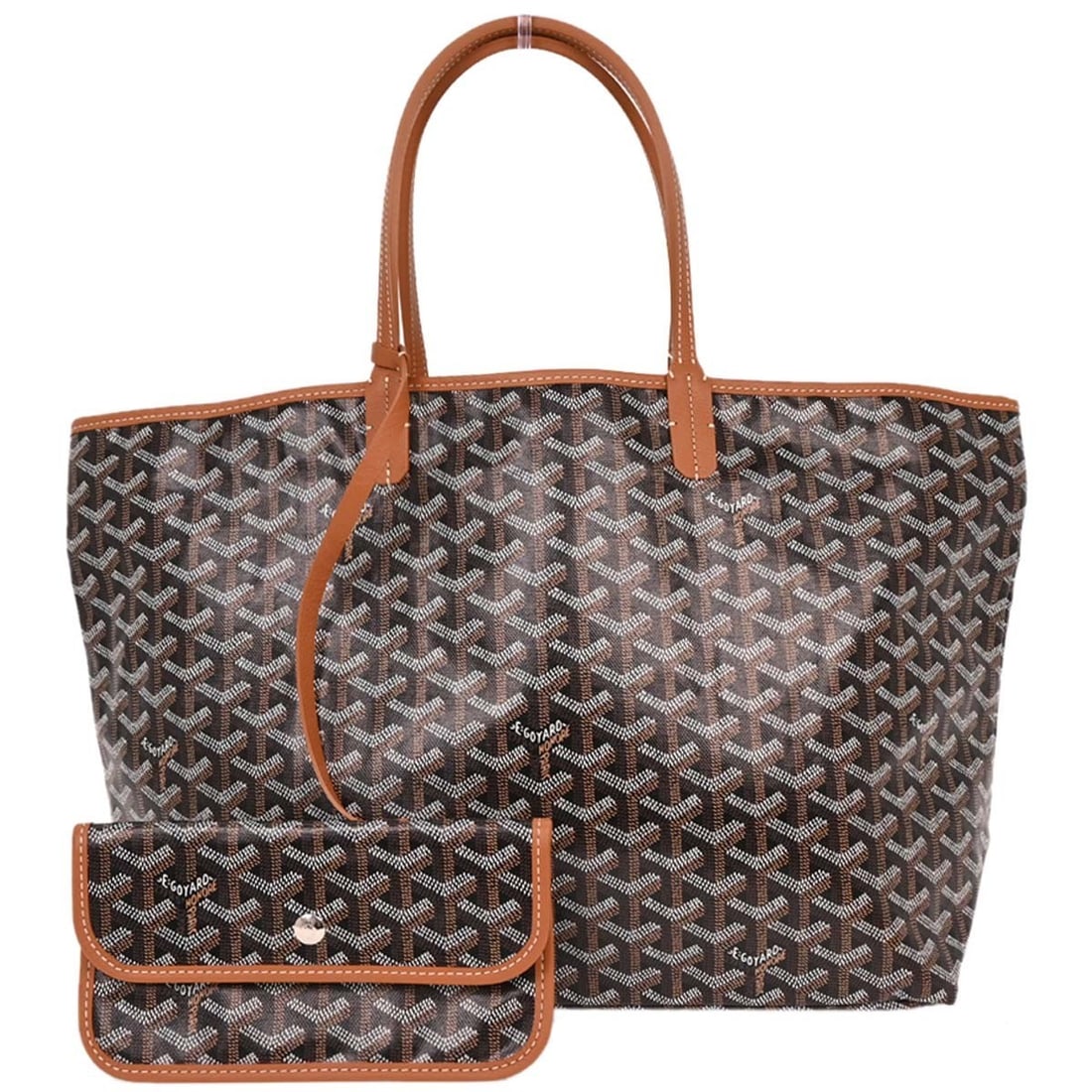 Black Coated Canvas Tote Bag Goyard Saint Louis 34cm: Black Coated Canvas Tote Bag Goyard Saint Louis 34cm This Goyard Saint Louis Tote is crafted from coated canvas in black, designed for female use. It features a spacious design with dimensions of 34cm