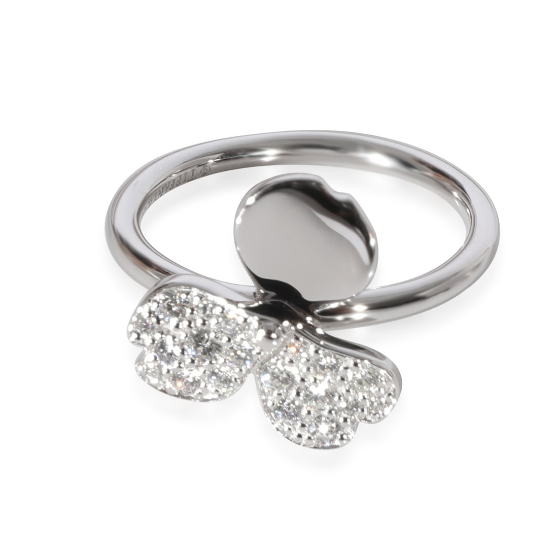 Paper Flowers Platinum Diamond Ring by Tiffany 0.16 Carat: Paper Flowers Platinum Diamond Ring by Tiffany 0.16 Carat This Tiffany & Co. Paper Flowers diamond ring features a round brilliant-cut diamond set in platinum. The ring is from the Paper Flowers colle