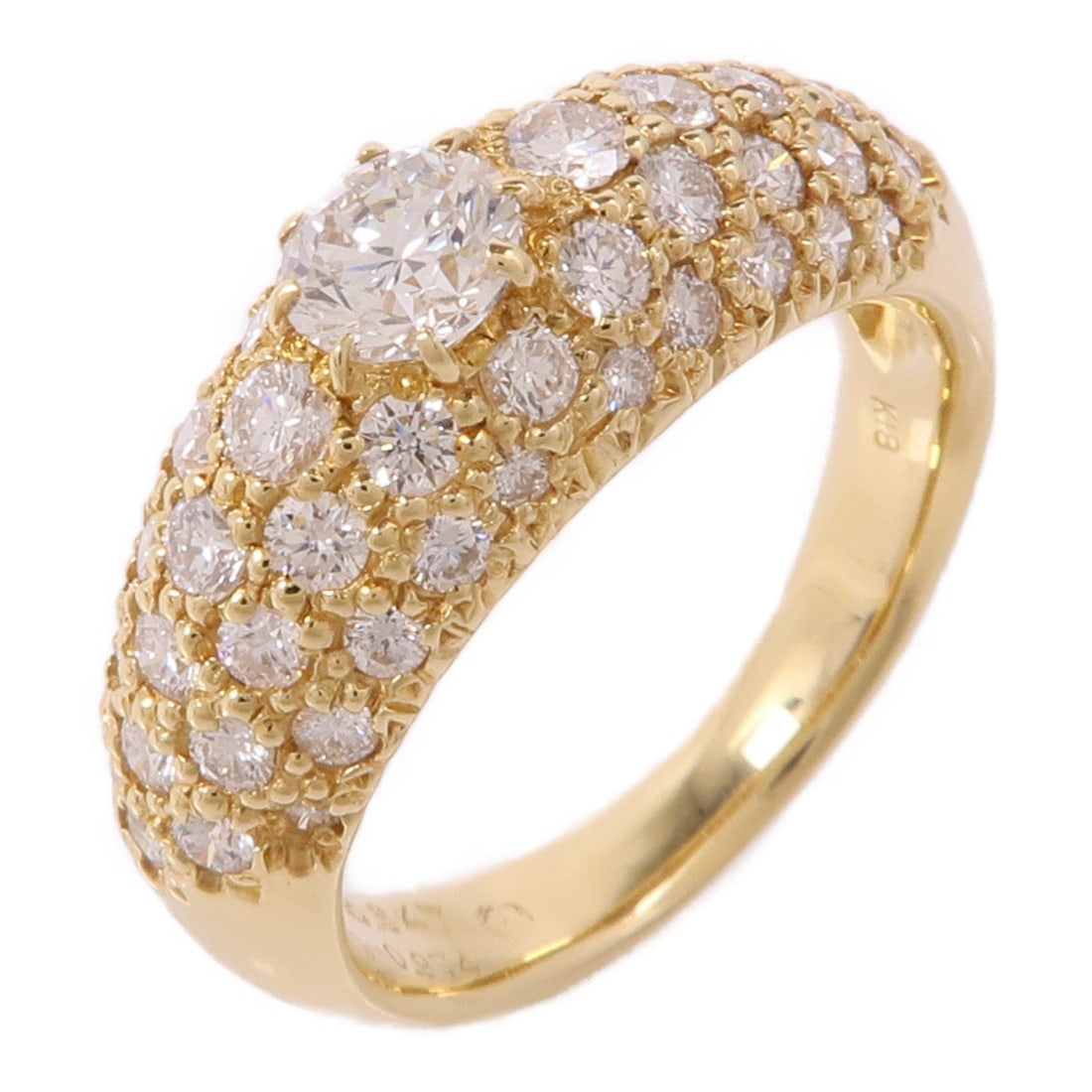 18K Yellow Gold Diamond Ring Size 5.5 by JEWELRY: 18K Yellow Gold Diamond Ring Size 5.5 by JEWELRY This exquisite diamond ring is crafted from 18K yellow gold, showcasing a stunning diamond at its center. With a ring size of 5.5, it is designed for a
