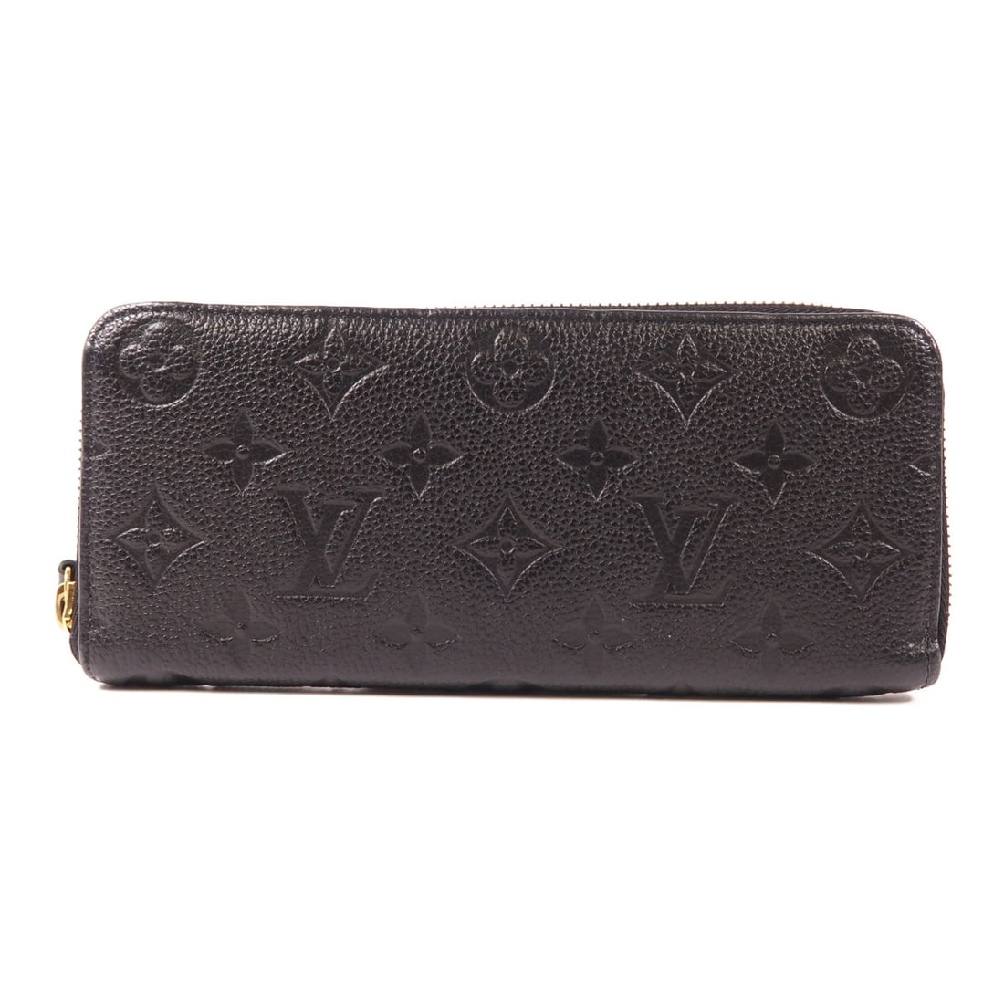 Louis Vuitton Monogram Round Zip Black Calfskin Long Wallet M60171 (1 of 11)