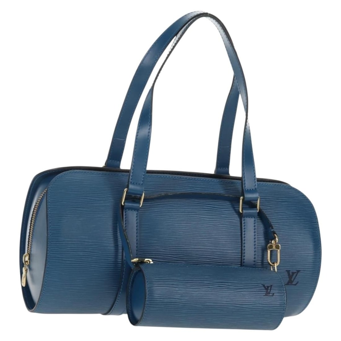 Blue Leather Soufflot Handbag by Louis Vuitton 31cm x 16cm x 15cm (1 of 18)
